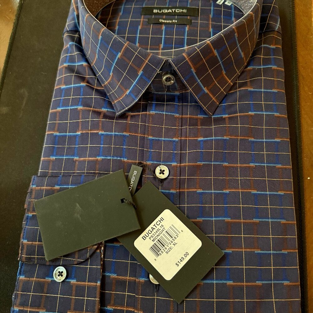 Bugatchi Blue Sport Shirt